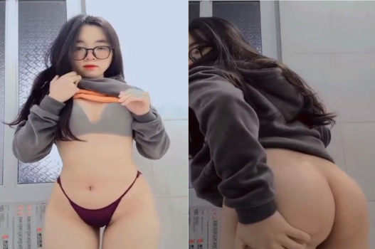 Em kính cận quyến rũ khoe mông cong đầy đam mê